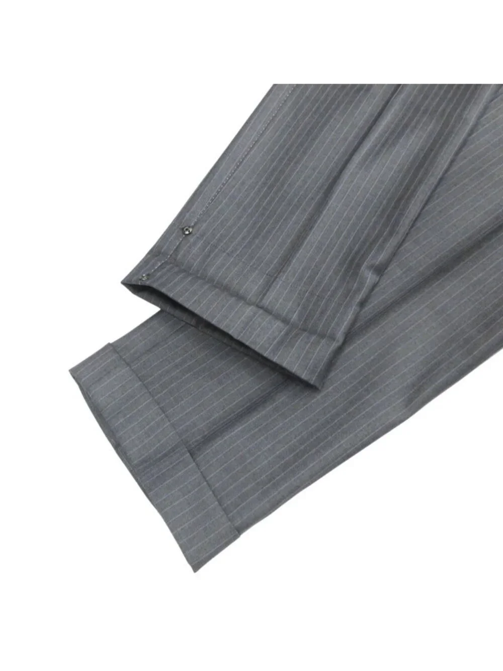 Loro Piana Paul Smith Set Suit Jacket Trousers Pants Fully Lined Striped L Gray